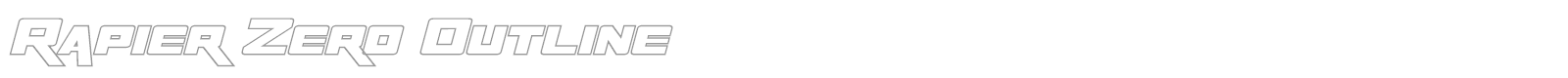 Rapier Zero font preview